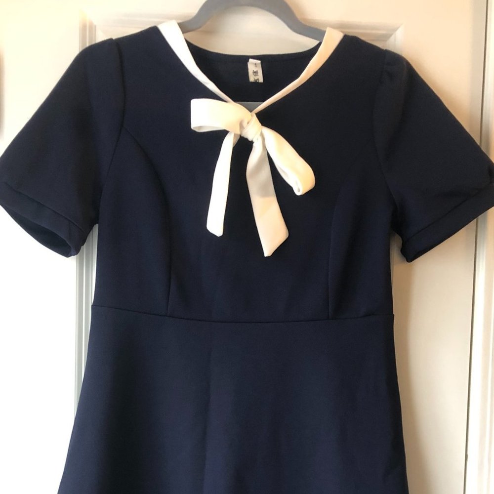 Women's Kogal Schoolgirl Uniform Bowknot Dress Authentic (Singapore), sz: XS/S